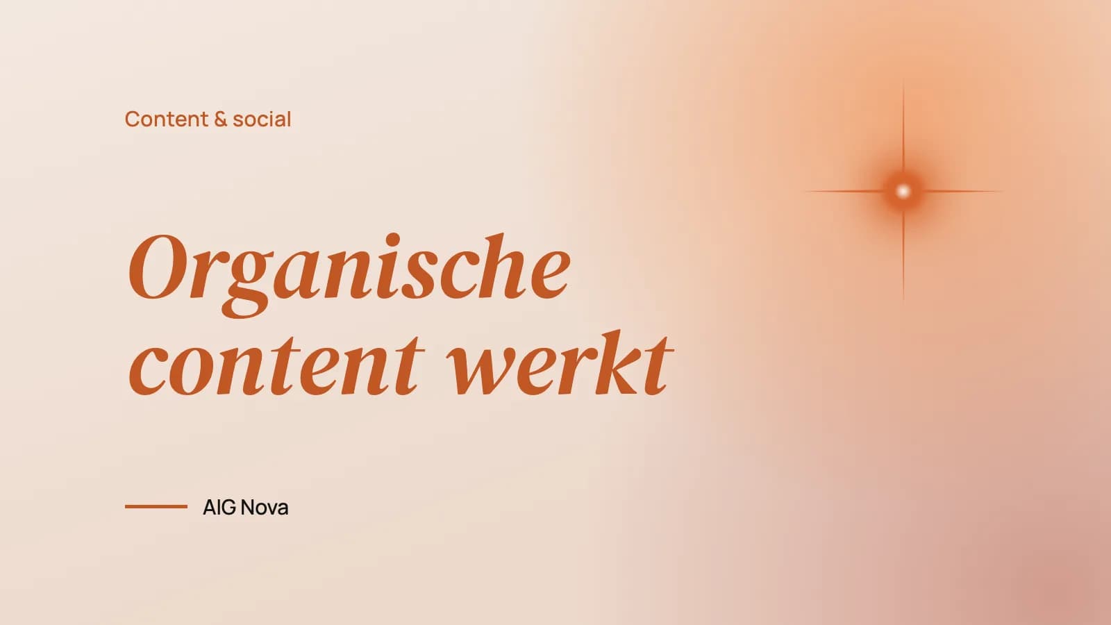 Organische content werkt