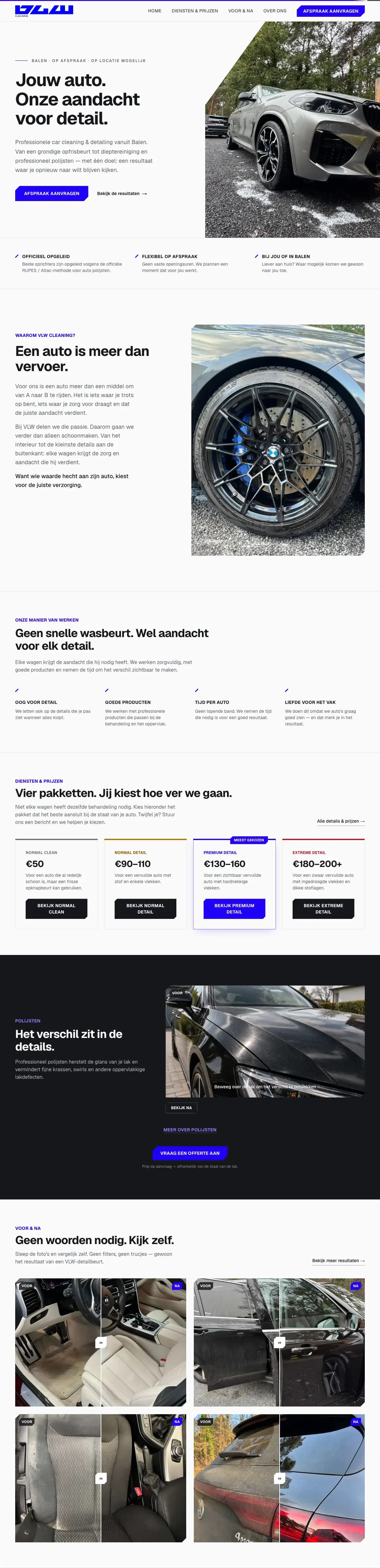 De website van VLW Cleaning
